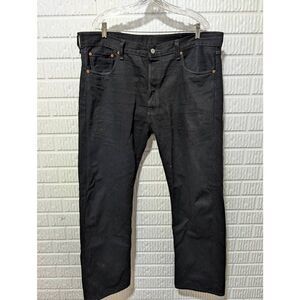 Levi's Vintage Men's Black Solid Button Fly 501 Denim Jeans Size 40 x 32